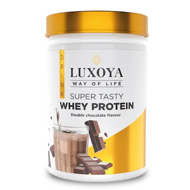 SUPER TASTY WHEY PROTEIN - PRÉMIUM FEHÉRJE ITALPOR 450 g PET - Dupla csokoládé ízű - VALÓDI CSOKIDARABOKKAL!